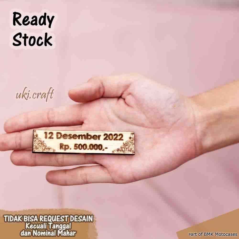 Custom Grafir Nominal Tanggal Kotak Ukir Chipboard Mahar Seserahan Scrabbook Diy Ukiran Tanggal Nomi