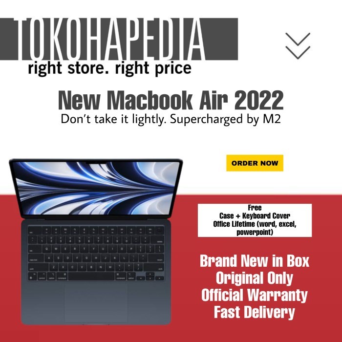 MacBook Air M2 CTO 16GB 256GB / 512GB Midnight, Silver, Grey