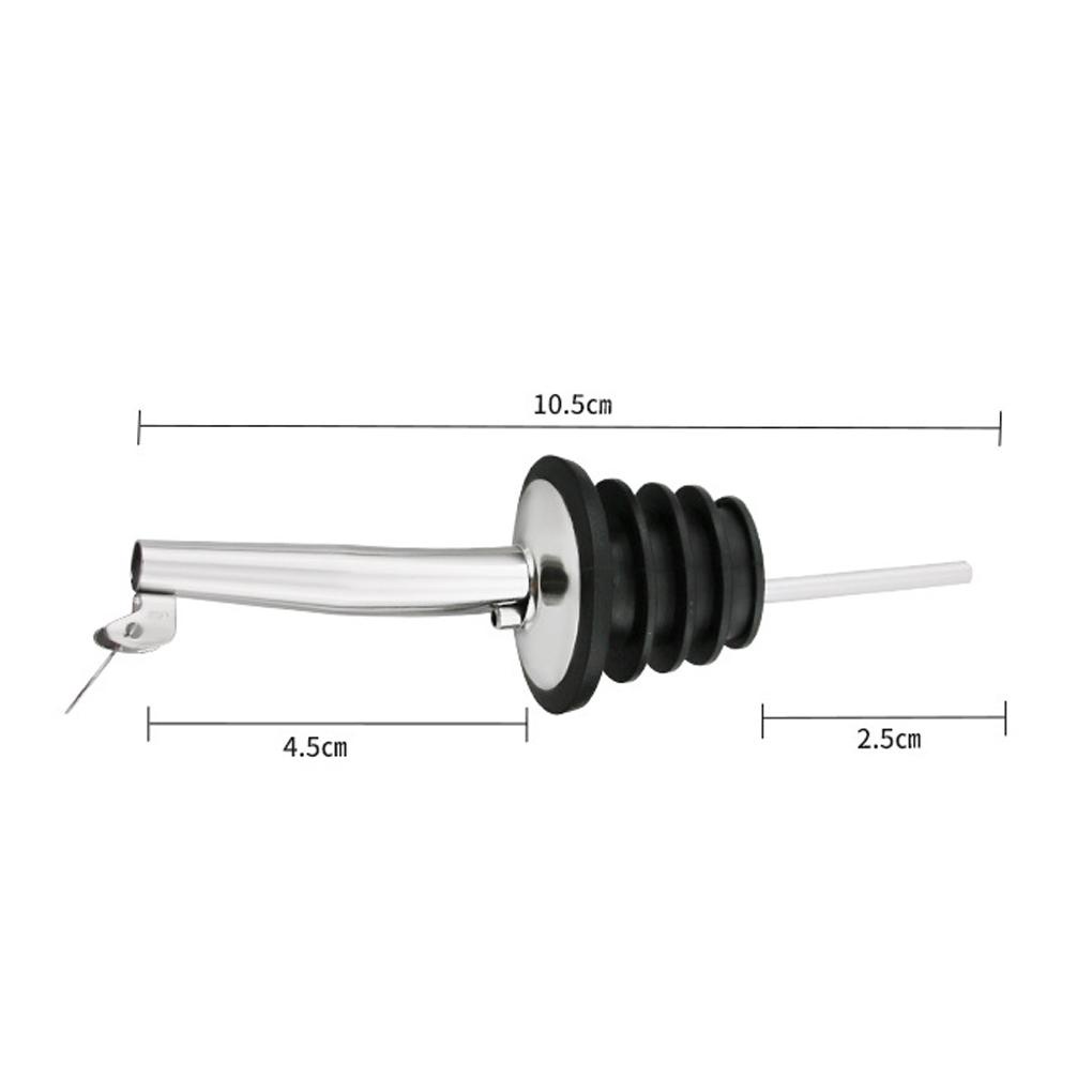 Wine Pourer with Cover Stainless Wine Olive Pourer with Cover Botol Cuka Sirup Kopi Stopper