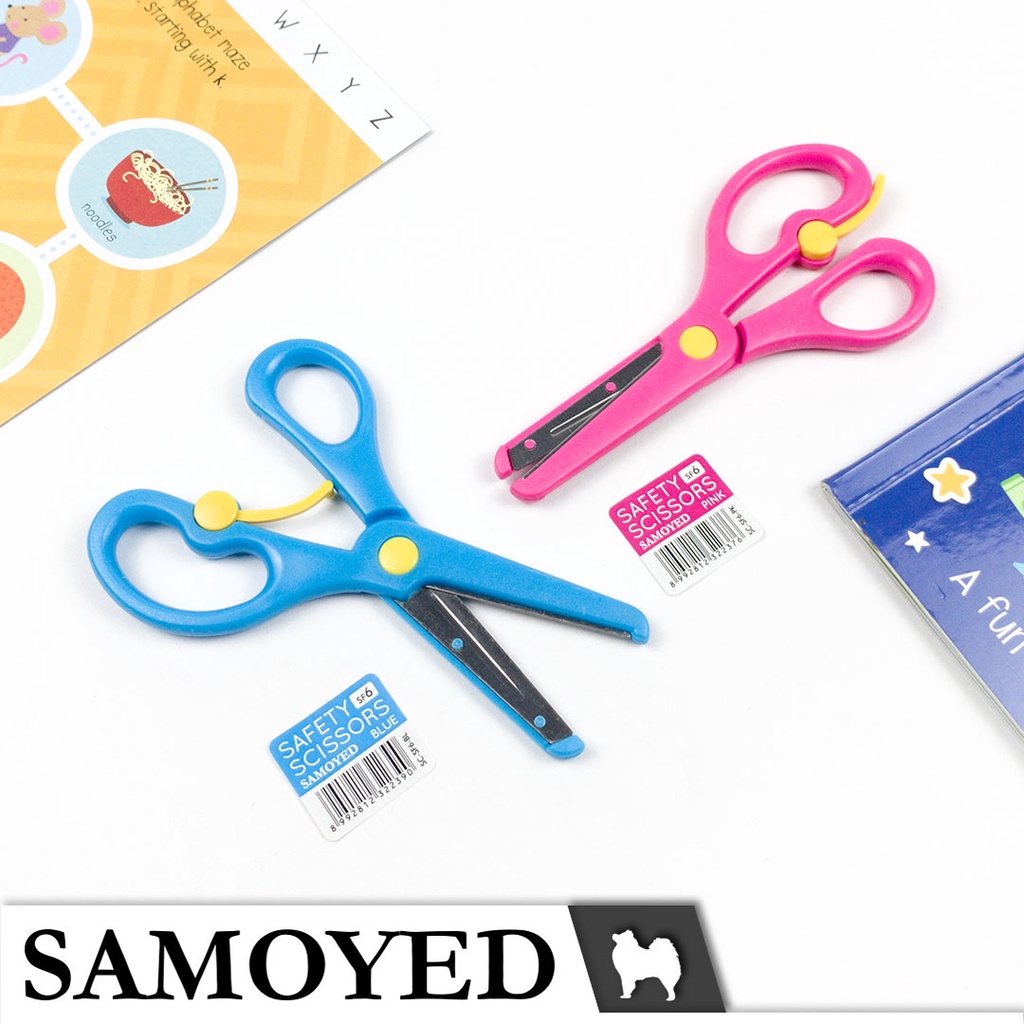 

Gunting Plastik Aman Anak / Ujung Bulat / Tumpul / Child Safety / Safe / Rounded Plastic Scissors Samoyed SC-SF6