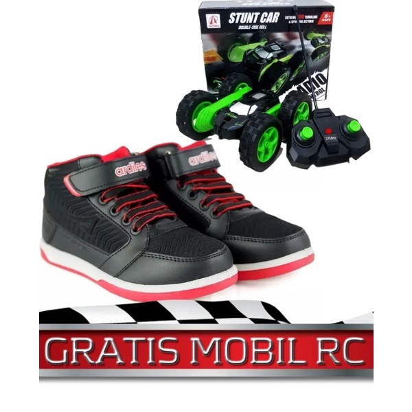 GRATIS MOBIL RC Sepatu Ardiles Anak TK PAUD SD Sepatu Sekolah anak Free Mainan mobilan RC