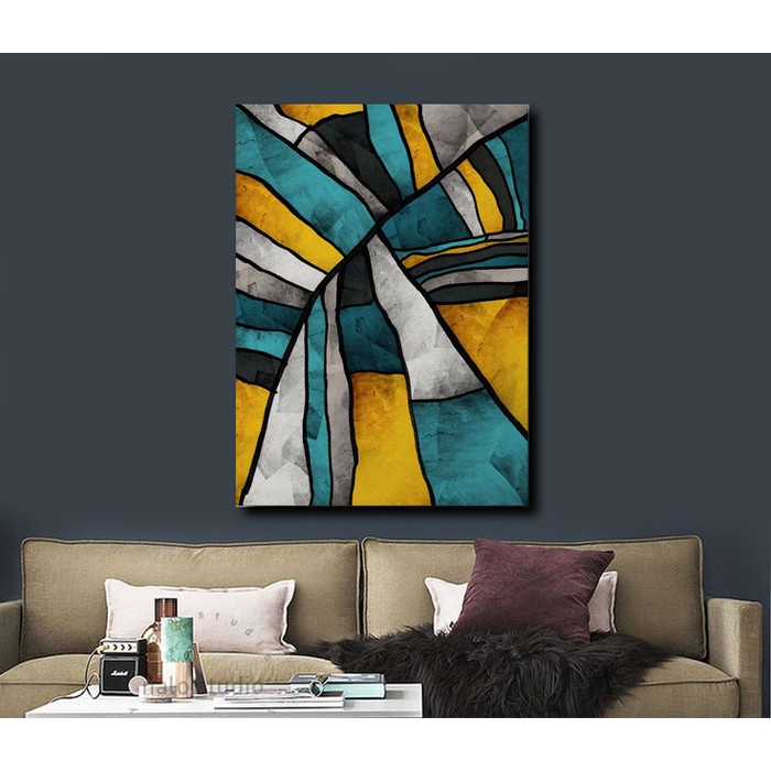 Lukisan dinding kanvas geometri modern simple lukisan dinding kanvas minimalis modern dekorasi rumah