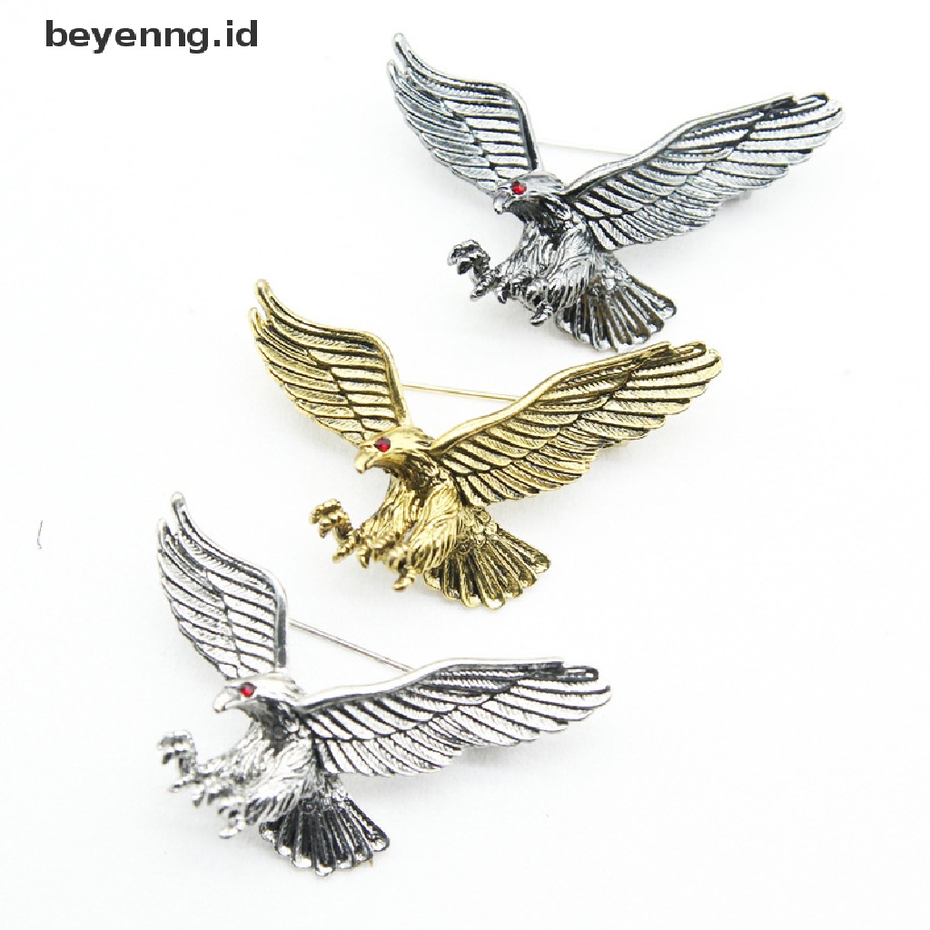 Beyen Fashion Pria Vintage Eagle Pin Bros Dekorasi Korsase Lencana Perhiasan Hadiah ID