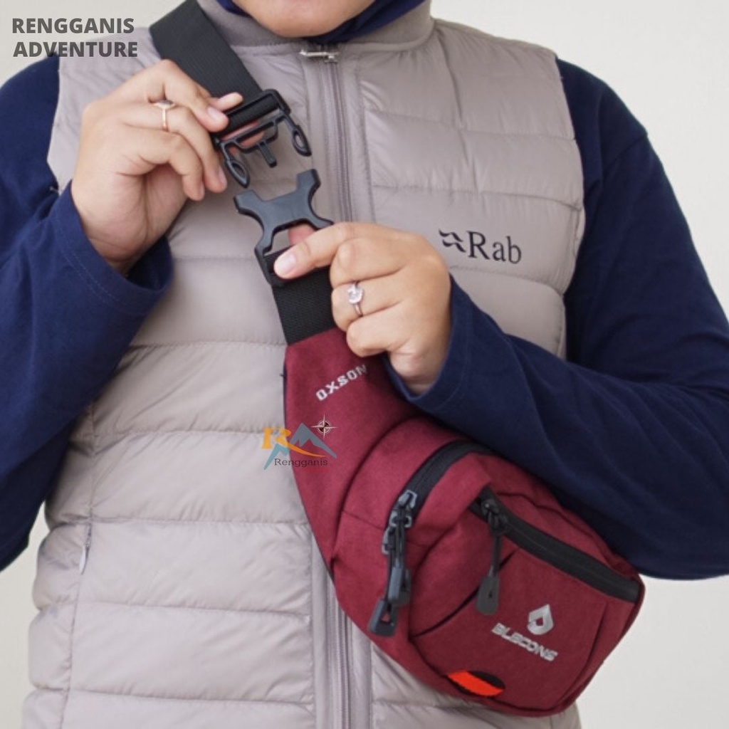 Tas Selempang Pinggang Pria Wanita Waistbag BLECONS Outdoor Casual