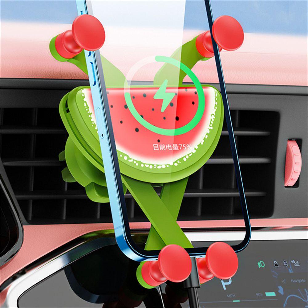 Lanfy Car Phone Holder Aksesoris Interior Mobil Mobil Kartun Buah Semangka Kiwifruit Phone Holder Air Outlet Mount