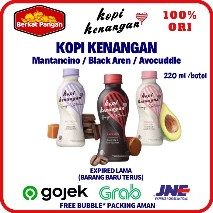 

Kopi Kenangan Botol Black Aren/Avocudle/Mantancino 220ml