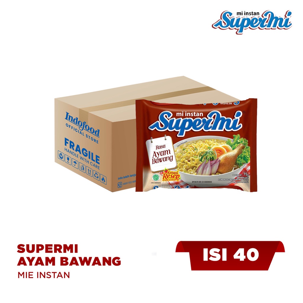 

1 ctn - Supermi Ayam Bawang 75gr