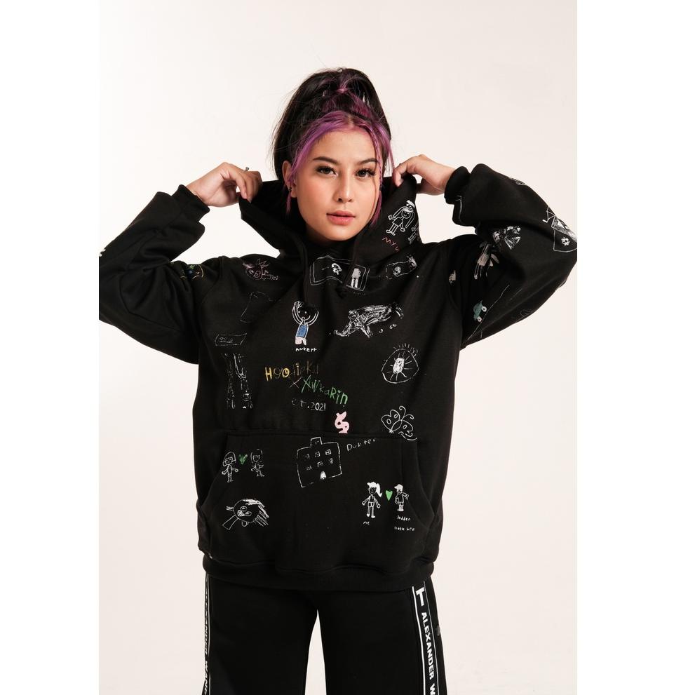 BIG SALE Hoodie Hoodieku x Awkarin Special Editions Black