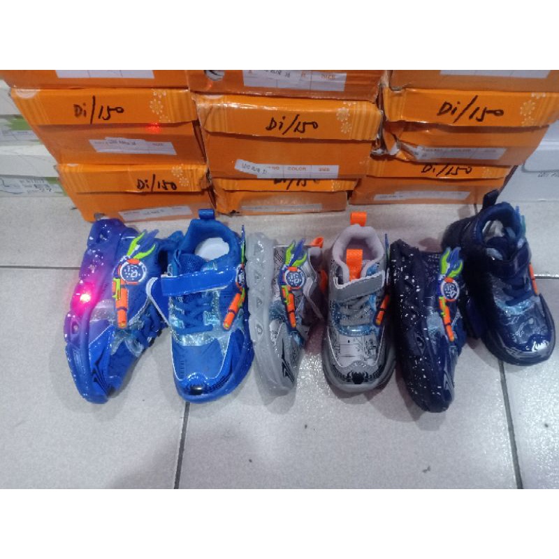 sepatu anak cowok import premium LED sport fhasion terbaru termurah