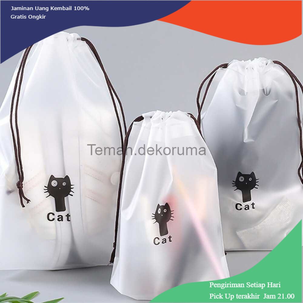 TD - TRV Kantong Pouch Plastik Serut Organizer Drawstring Bag Size XL 30x35cm - VB-71