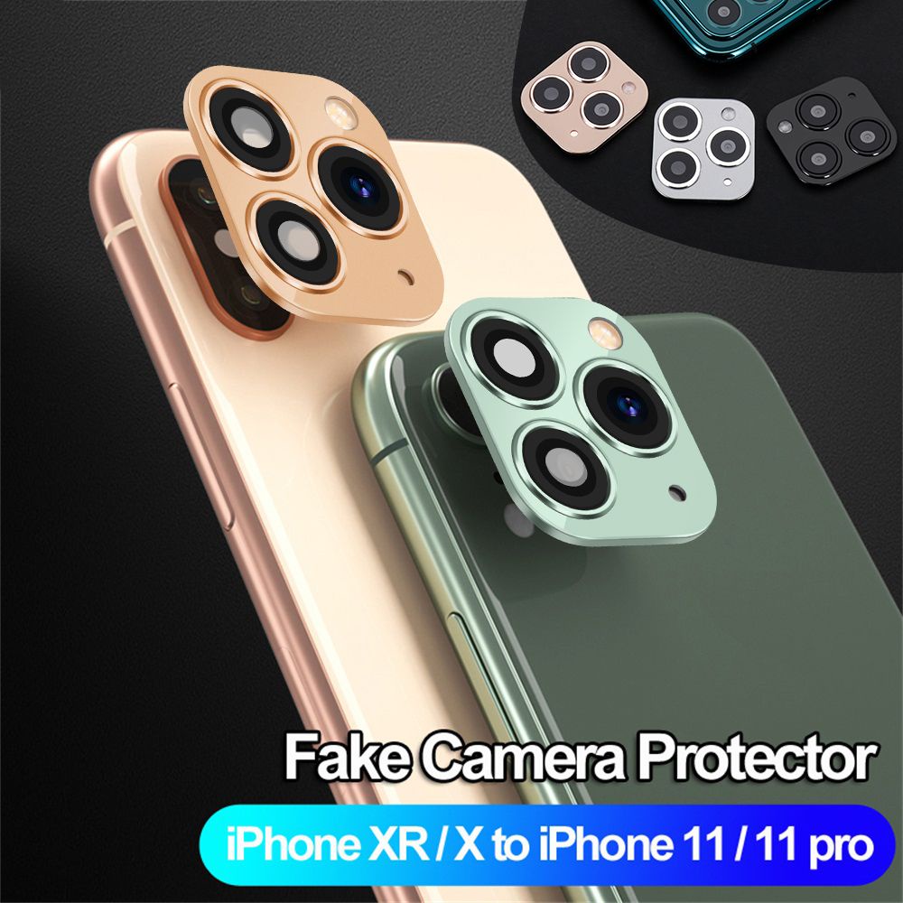 1pcs Update Stiker Lensa Kamera Palsu Detik Ganti Cover Case Pelindung Layar Untuk iPhone XR X Change to iPhone 11pro Max