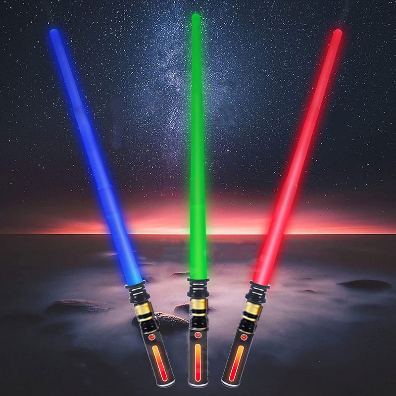 &lt;Tersedia&gt; 78CM Star Wars Lightsaber Teleskopik LED Light Stick Darth Vader Cosplay Halloween Role Play Boys Toy