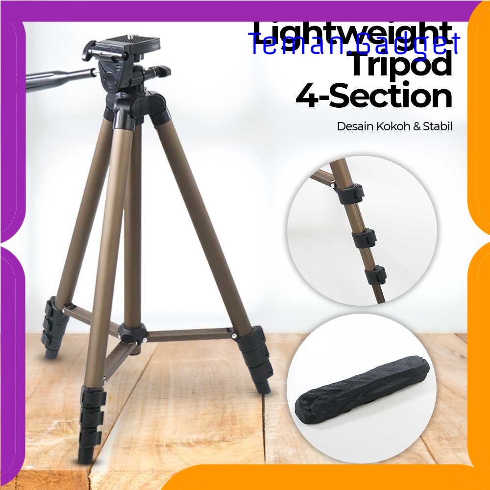 TG - KMR Weifeng Lightweight Tripod Stand 4-Section Aluminium - WT-3130