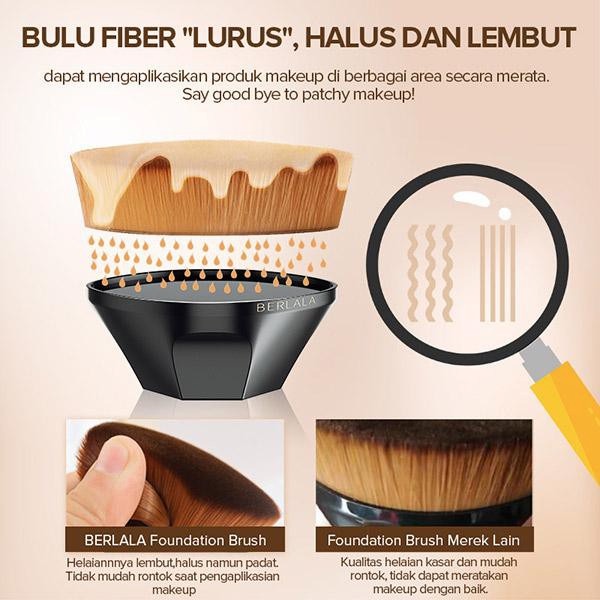 Oval Brush Kuas Make Up Foundation Cushion Korea