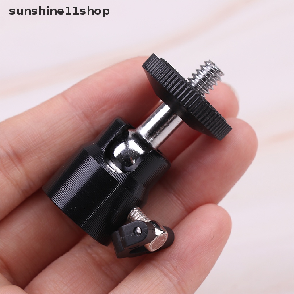 Sho 1Pc 1per4kepala Metal Bulat Sekrup Untuk Kamera Tripod LED Flash Tripod N