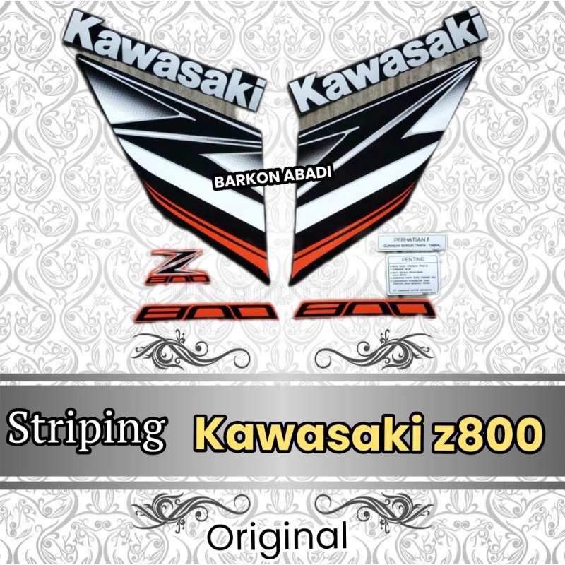 striping stiker KAWASAKI Z800 merah 2016 original stiker Z800
