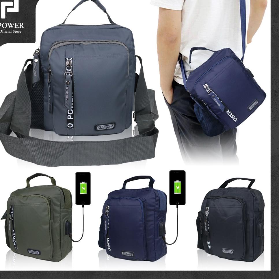 ☞ Polo Power Tas Selempang Pria Sling bag Trendy Import Tas Polo Original Tas Slempang Cowok Fashion