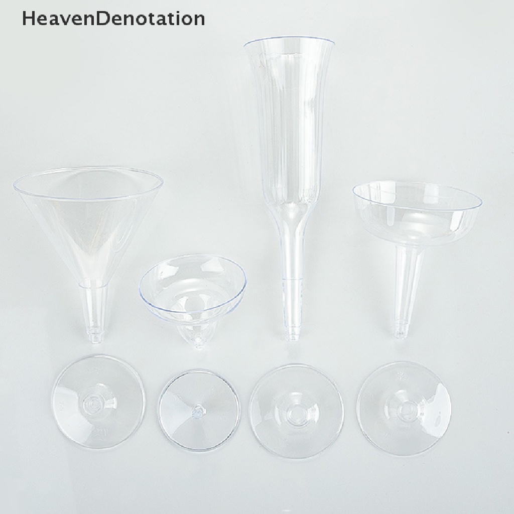 [HeavenDenotation] 180 / 230ML Disposable Plastic Wine Glass, Cocktail, Champagne Glass Flutes Cups HDV