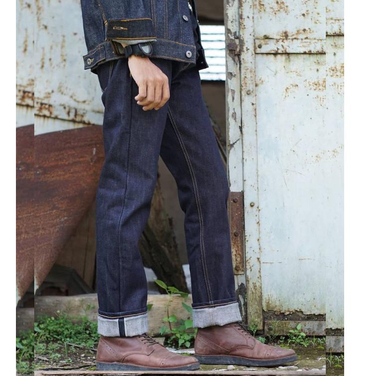 LANGSUNG KIRIM TERLARIS✅DENIM SELVEDGE ACCENT 16 OZ BLACK INDIGO