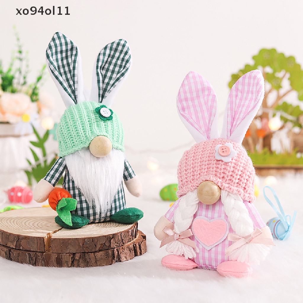 Xo 2023boneka Kelinci Gnome Tanpa Wajah Paskah Handmade Reusable Home Decoration OL