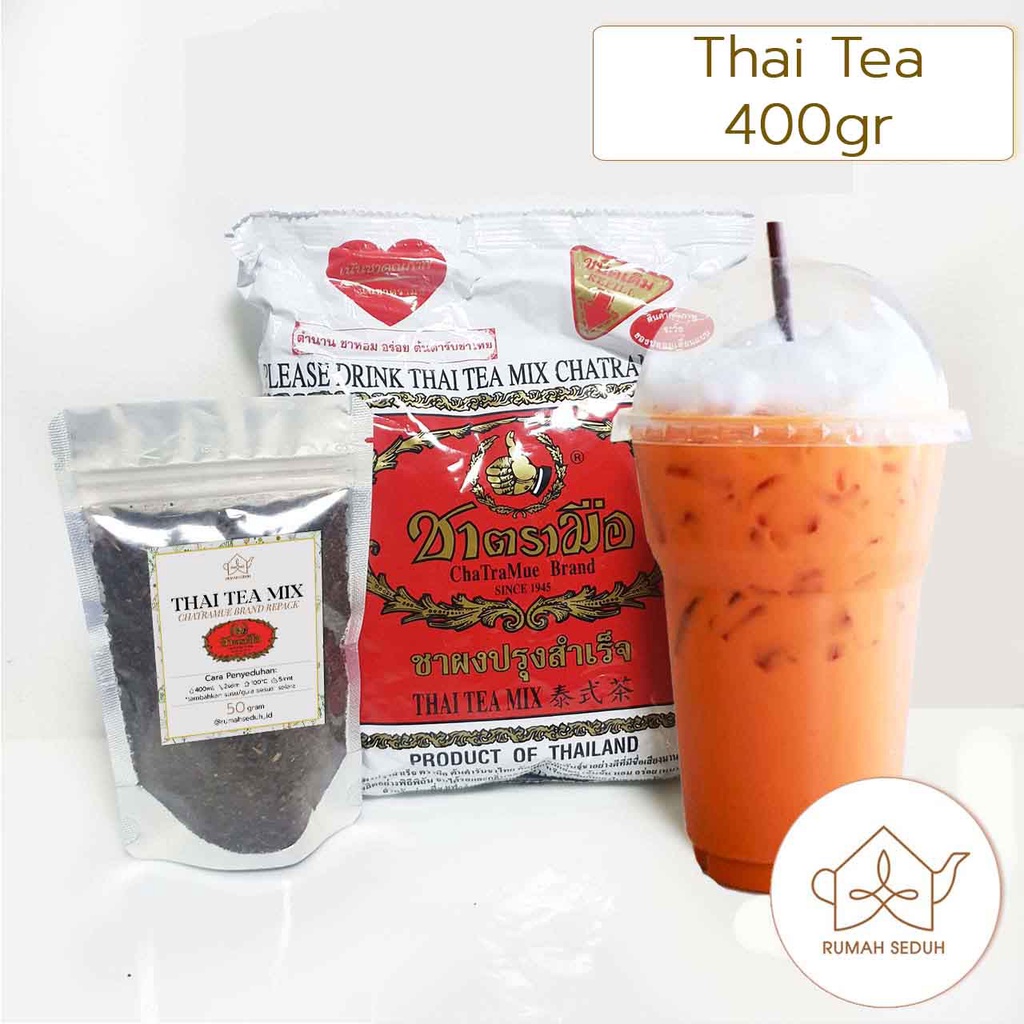 

Chatarmue Thai Tea 400gr merah - Teh Thailand Milk Tea Cha Tra Mue