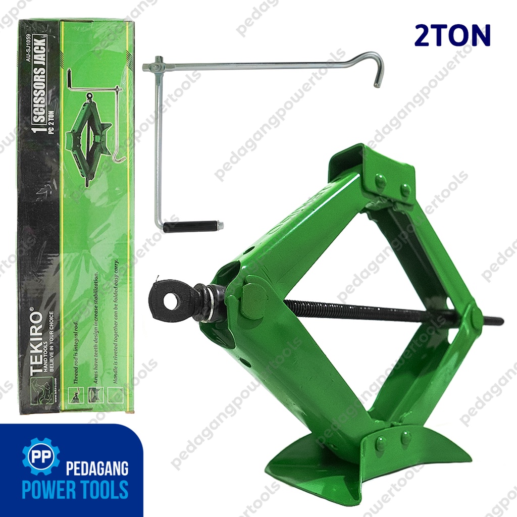 TEKIRO DONGKRAK JEMBATAN 2 TON MOBIL MANUAL CAR SCISSOR JACK GUNTING