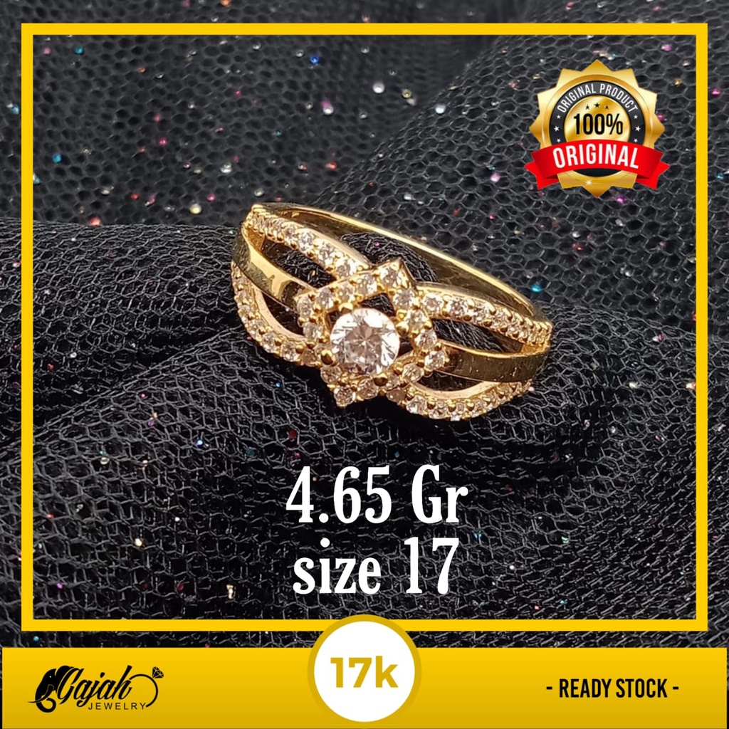 Cincin emas 17k - 4.65 gr kadar 750 - 4189