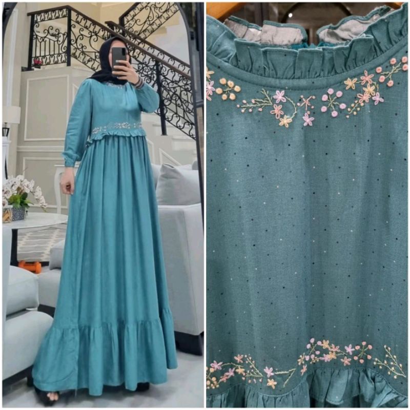 Dress Rayon Premium Mix Sulam by Edness Kayla