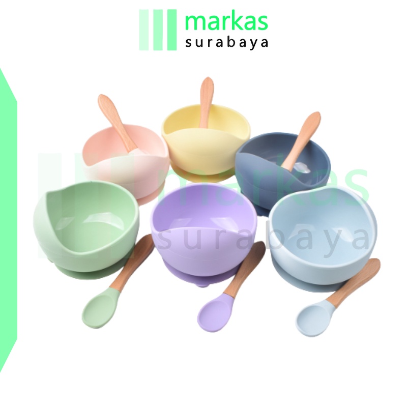 MARKAS HL0472 BABY SILICONE SUCTION BOWL /MANGKOK MAKAN BAYI /MANGKUK SILIKON