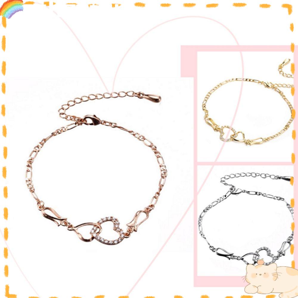 Solighter Gelang Pernikahan Berlian Imitasi Alloy Pendant