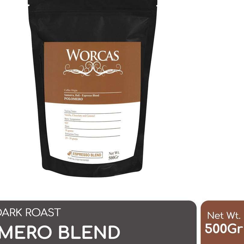 

✮ WORCAS Kopi Polomero Espresso Blend 500 Gram | Es Kopi Susu Blend ♨
