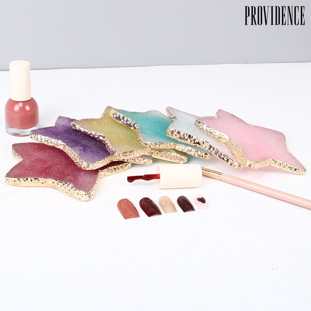 Providence Papan Pajangan Kuku Golden Rim Permukaan Halus Mixing Colour Menebal Gaya Jepang Pentagram Onyx-Pola Manicure Palette Female Supply