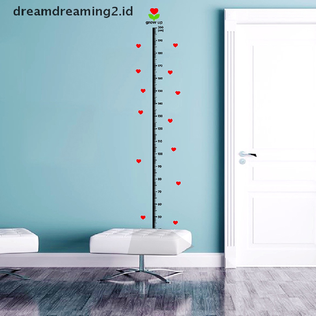 (dream) Heart wall er baby growth chart under sea animal Pengukur Tinggi Badan decal.