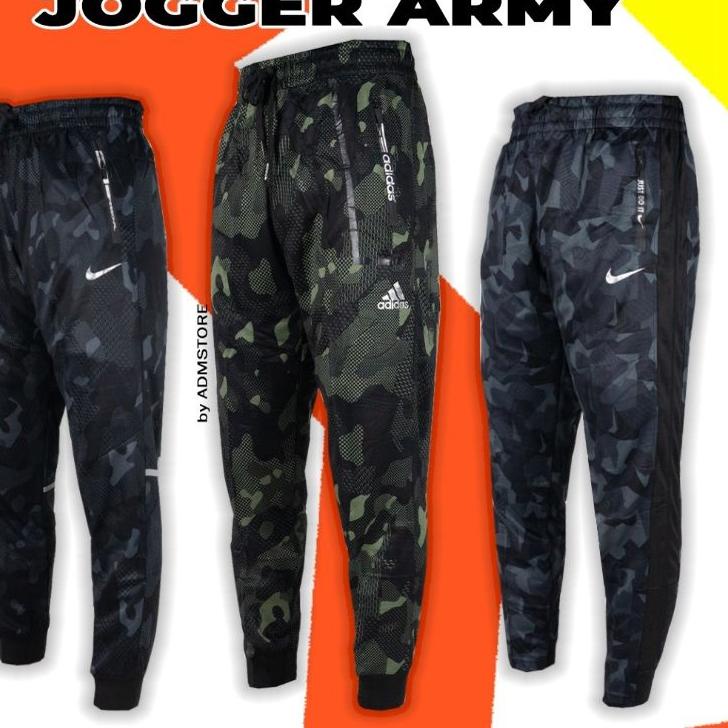 ♨ Jogger Pants Pria Loreng Import / Joger Pria Premium / Celana Training Pria Army ✥