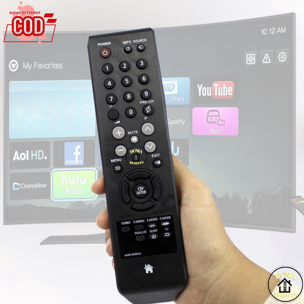 Remot REMOTE TV Tabung SLIM FLAT SAMSUNG type 397A tanpa setting