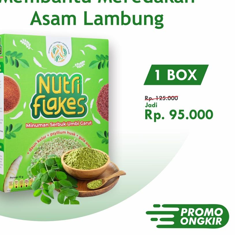 

➱ NUTRIFLAKES Sereal Umbi Garut Membantu Meredakan Asam Lambung Paket 1 Box ✯