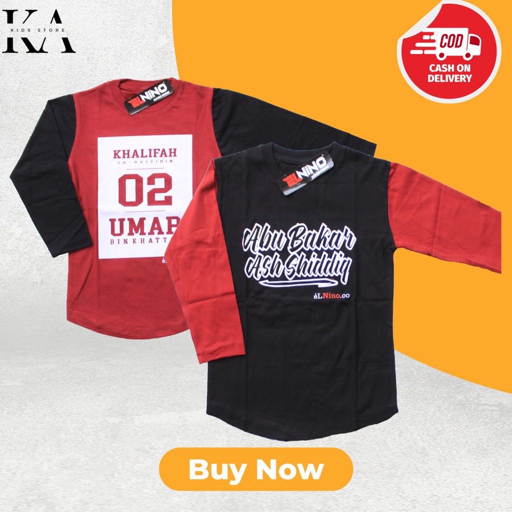 Kaos Tangan Panjang / Kaos Kurta Anak / Kaos Lengan Panjang Anak Unisex