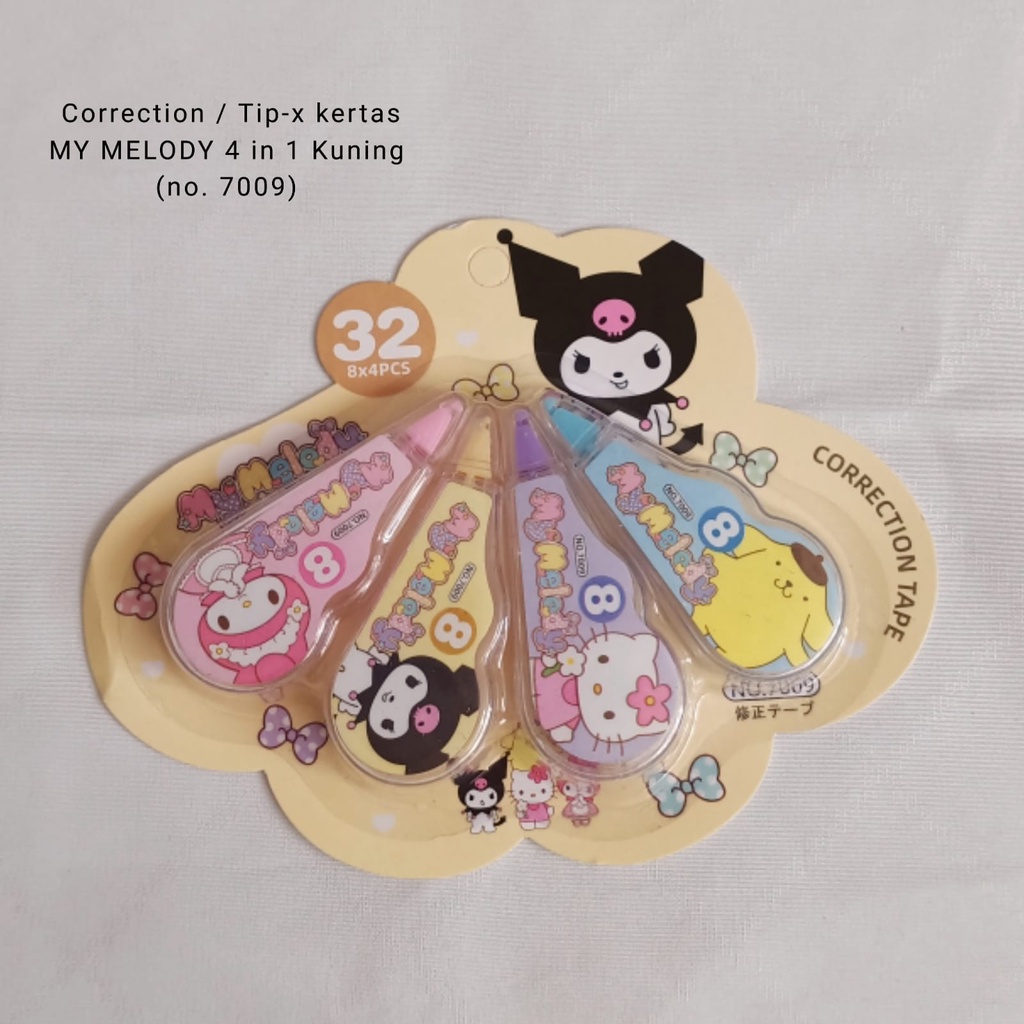 Tip ex Kertas / Correction Tape fancy My Melody penghapus pen 4in1