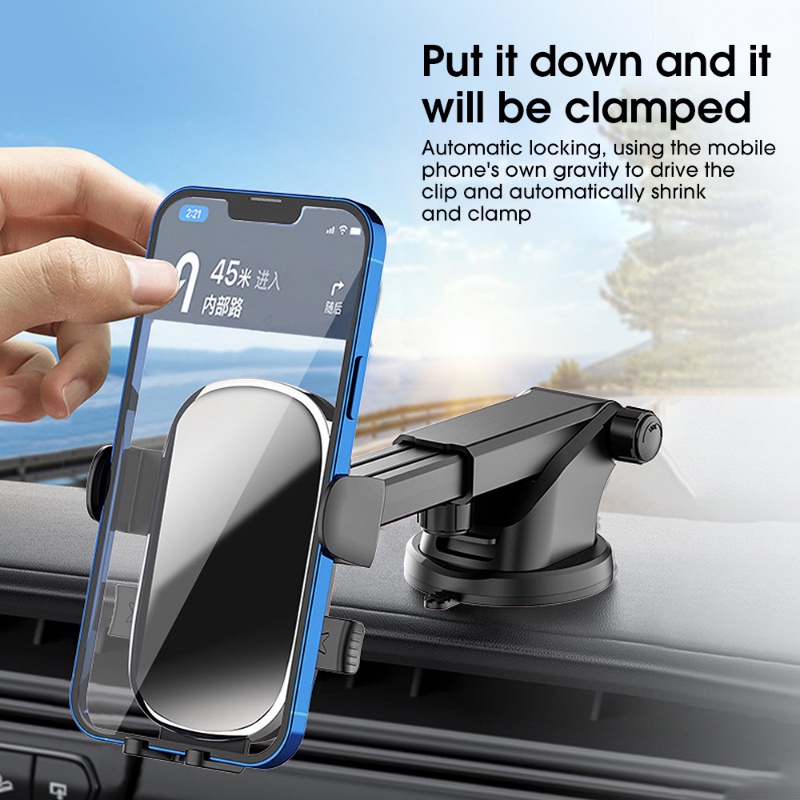 Removable and Adjustable Phone Support Dashboard Mount Bracket Handphone Mobil Handphone Holder Universal Mobil Anti-Selip Penyedot Dudukan Ponsel