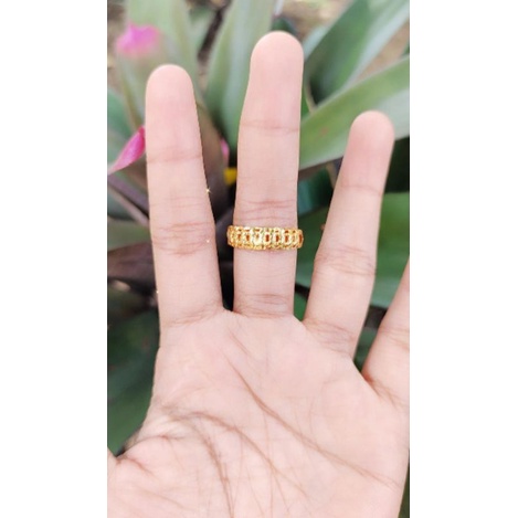 Cincin Sisik Naga Emas 6k