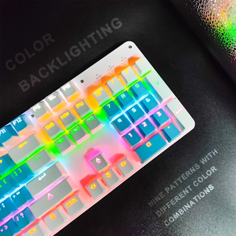 Zzz Keyboard Mekanik RGB Kabel 104Key Keyboard Gaming E-sports Dengan Backlit LED