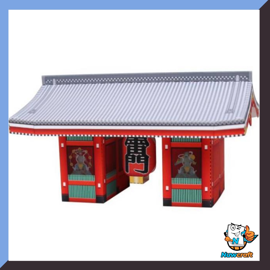 Nuwcraft Kaminarimon Gate of Senso ji Temple Japan Mini Version papercraft