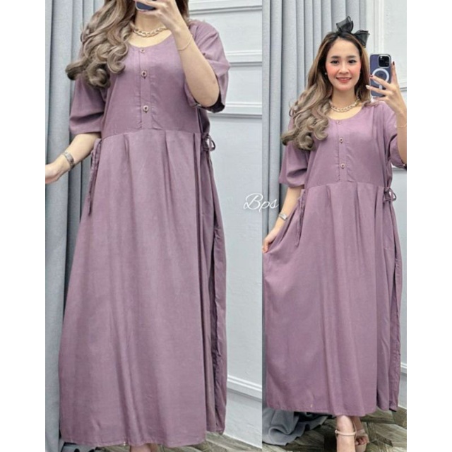 Daster Dress Wanita Dewasa Remaja Kekinian Polos Lengan Pendek Terbaru Busui