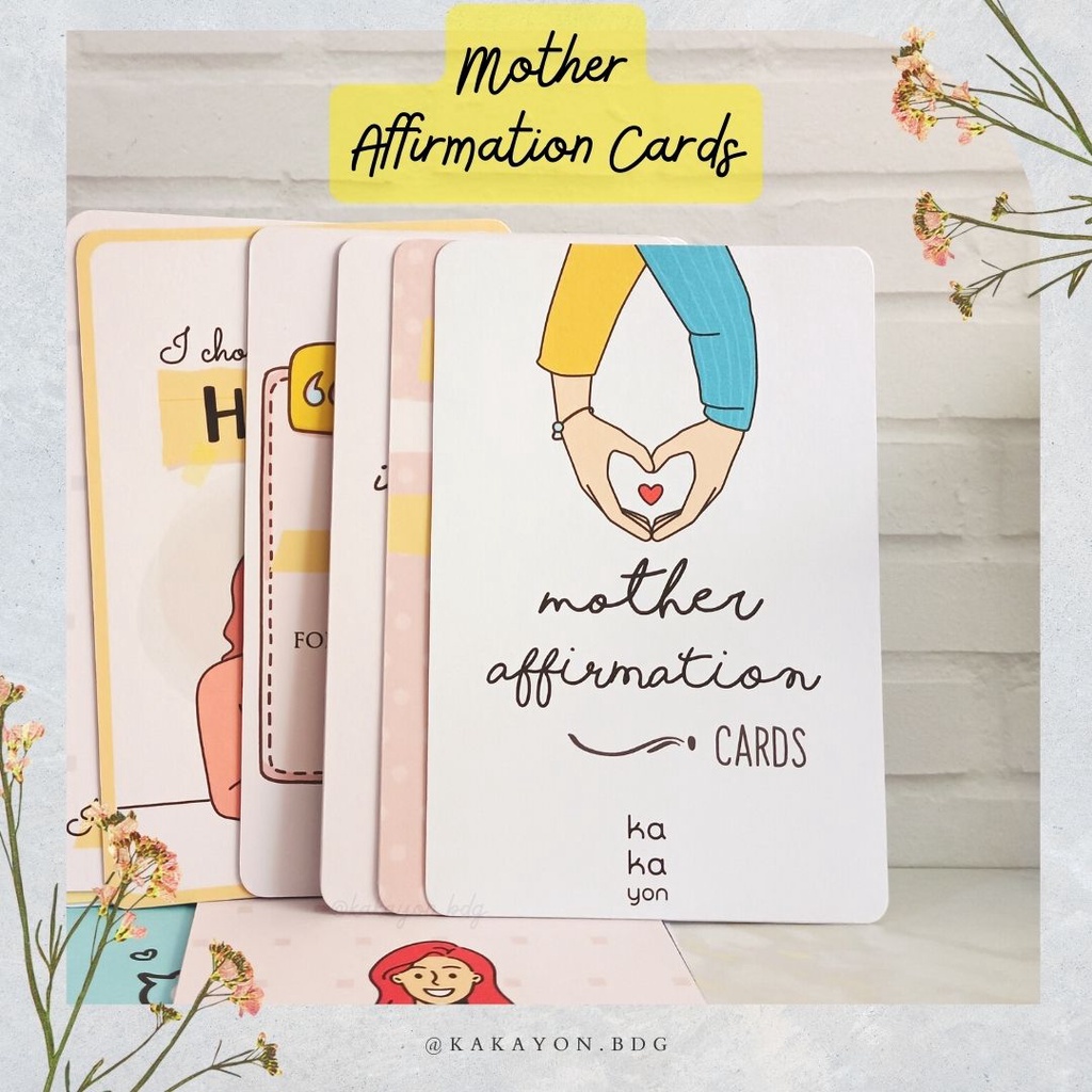 Kartu Motivasi Ibu / Mother Affirmation Cards / Kado Dekorasi Ibu