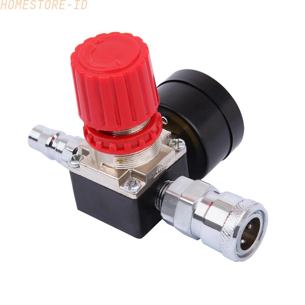 Regulator Tekanan1Per4 Kompresor Angin Adjustable Gauge 175PSI Valve Control New