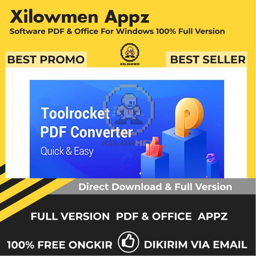 [Full Version]  ToolRocket PDF Converter Pro PDF Office Lifetime Win OS