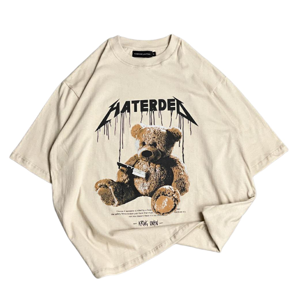 {oversize}BAJU KAOS OVERSIZE Distro Cowok/Cewek T-SHIRT Motif &quot;haterded&quot;