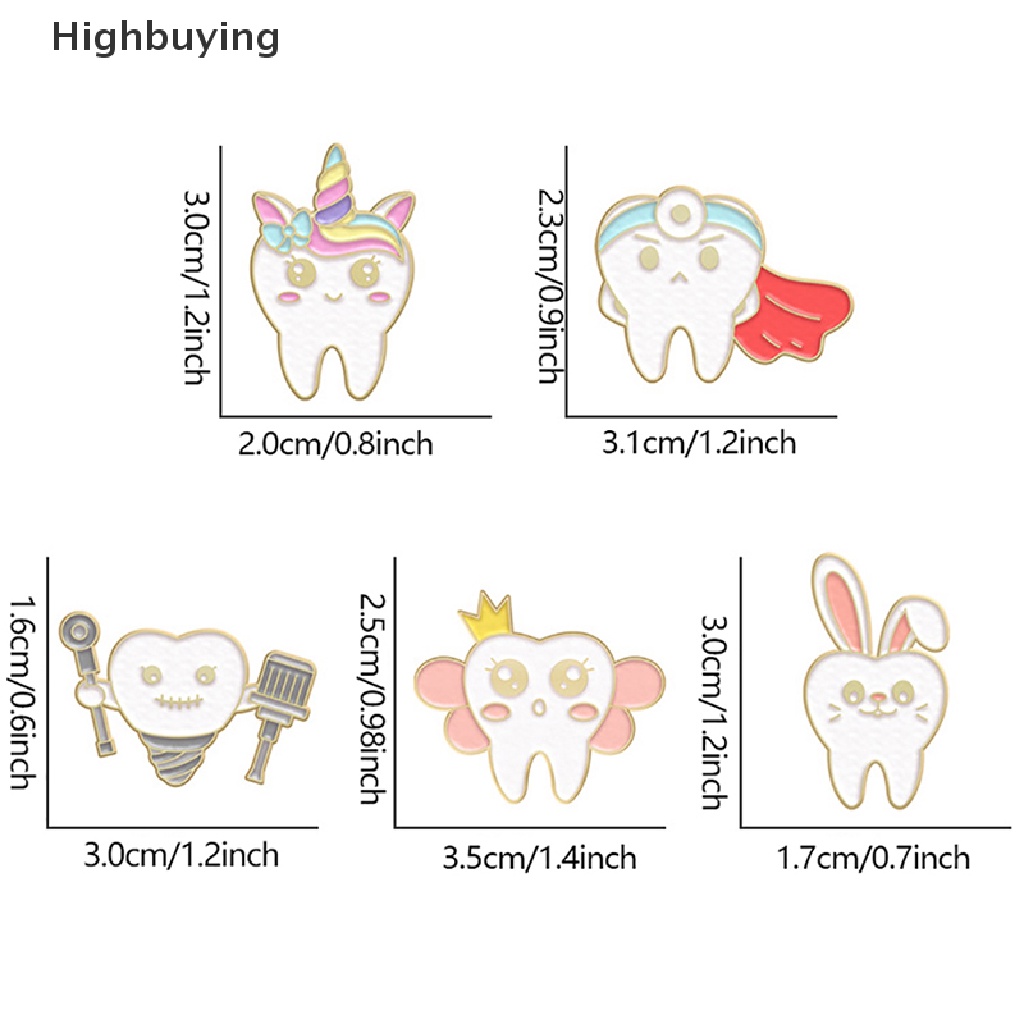 Hbid Oral Health Enamel Pins Tooth Fairy Brooches Cute Cartoon Lapel Badges Pin Trendy Backpack Lapel Jewelry Gifts Glory