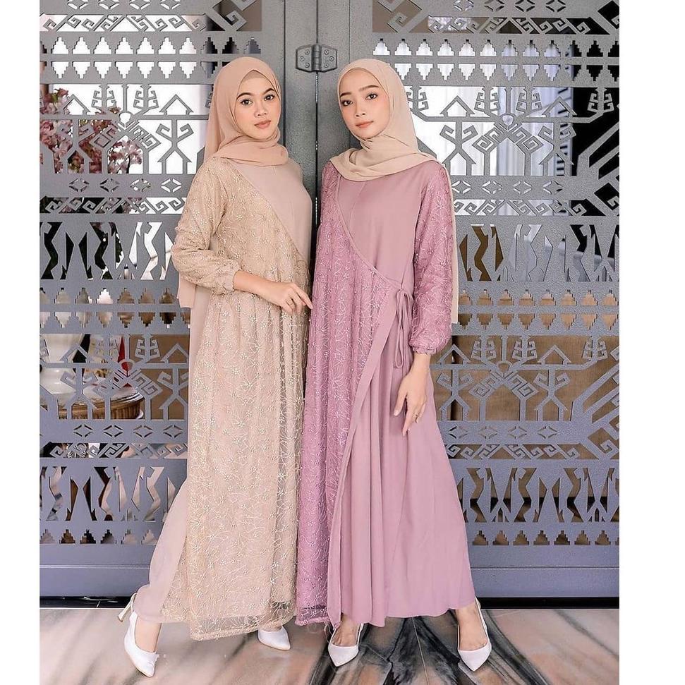 CHEKOUT AYU DRESS BRUKAT / Dress Muslim BCB / DRESS MAXI WANITA -- BAJU KONDANGAN - DRESS KONDANGAN 