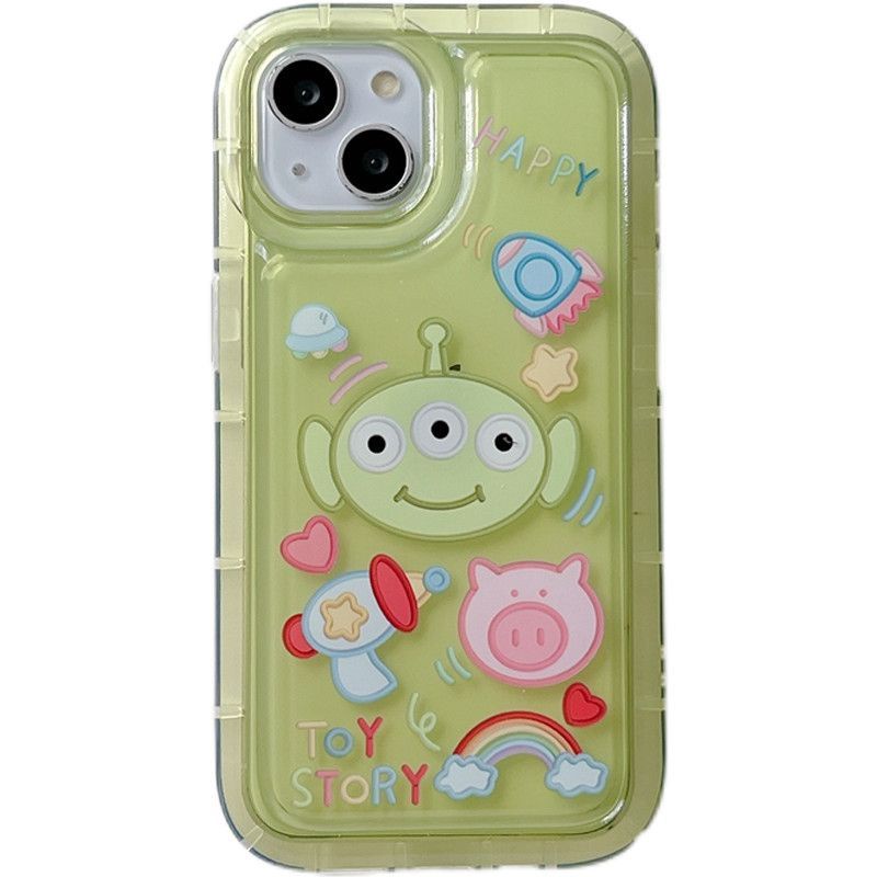 IPHONE Casing Ponsel Lembut Lucu Kompatibel Untuk Iphone14 13 11 12 Pro XS Max X XR 7 8 Plus Casing Transparan TPU Silikon Shockproof Cover